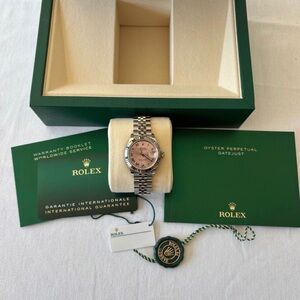 NEW 2025 Rolex Lady Datejust 28mm 279174 Jubilee Pink Dial Watch